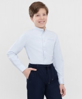 Сорочка классическая с карманом голубая Button Blue, школьная форма для мальчиков  фото, kupilegko.ru